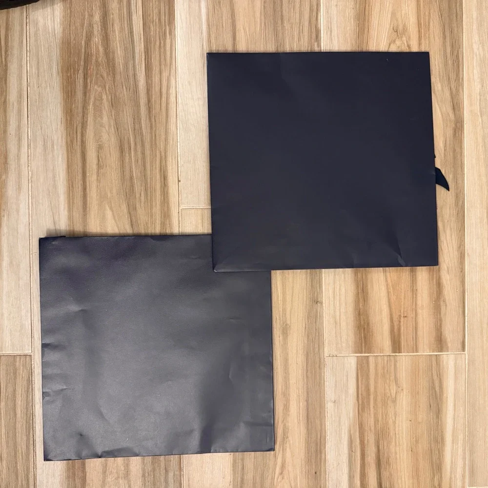 Ralph Lauren Navy Blue Gift Envelopes Set of 2 with Ribbon Gold Logo